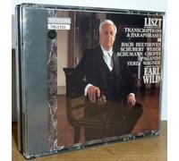 LISZT- TRANSCRIPTIONS & PARAPHRASES - BACH, BEETHOVEN, SCHUBERT, WEBER, SCHUMANN, CHOPIN, PAGANINI, VERDI, WAGNER- EARL WILD- 2CD BOX SET / ETCETERA 1987
