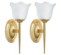 LIT AMPO Vintage Battery Operated Wall Sconce Set of 2, Wireless Wall Light