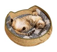 Lit De Sommeil Pour Chat - Accessories Pour Animaux Domestiques Tissés Et Lavables Avec Coussin Et Oreiller | Petit Lit Pour Chat, Pour Intérieur, Extérieur, Voyage, Voiture, Camping, Chevet, Canapé E