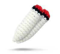 LIT LABS Catnip Doobies Toy Kittie J's Pre-Rolled Cone Form 3 inches Long - Handmade Crocheted - Entertain Your Cat with Hilarious Cartoon J's: Perfect Cat Gift, Comes in a 2-Pack