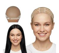 LIT UNICORNS Wig Grip Band with Silicone | Non-Slip to Keep Wig in Place | Premium Adjustable Velvet Gripper for Lace Front Wigs (Beige)