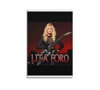 LITA FORD Print Album Cover Signed Limited , Music Album Cover ,Pop Hip Hop Rap Singer Star Music Poster Aesthetic Canvas Wall Art for Girl And Boy Teens Dorm Decor 12x18inch(30x45cm) Unframe-style