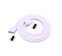 LitaElek 5m 16.4ft RGB LED Strip Extension Cable 4 Pin LED Tape Extension Cord LED Ribbon Extension Wire LED Band Extender Quick Connector Cable for SMD 5050 3528 2835 RGB LED Strip Light, White