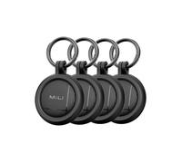 LiTag Duo Smart Tracker Tag for iOS or Android, Bluetooth Tracking Tag/Key Finder/Item Finder/luggage tracker for suitcases, Compatible with iOS Find My or Google Find Hub App-4 Pack