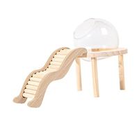 LiTaiJingNice Hamster Sand Bath Container, Acrylic Shower/Digging Room, for Mice Lemming Gerbils Hamster Toilet (Space Capsule L)