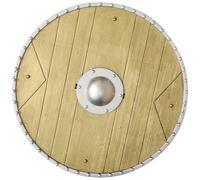 LiTaiJingNice Medieval Warrior Round Shield, Viking Shield Wall Decor Shield Halloween Costume Accessory (Gold)