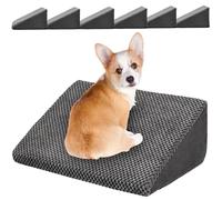 LitaiL Foam Dog Ramps for Small Dogs (40D Upgraded), Non-Slip for Indoor Stairs, with Anti-Slip Strip for Injured Dogs and Cats, 6 Pack