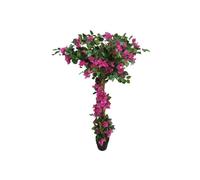Litake Artificial Triangle Blossom Tree in Pot, Lifelike Bougainvillea | Vivid fabric blooms & textured trunk. UV fade-resistant, weighted pot, zero-maintenance bougainvillea decor.