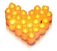 Litake LED Candles Tea Lights, 24 Flickering Flameless Candles Realistic Warm White Battery Powered Electric Fake Light for Weddings, Birthday, Festivals, Halloween, Home, Dinner, Party, Decoration