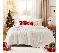 Litanika Beige Comforter Set California King Size, 3 Pieces Cal King Lightweight Solid Bedding Comforter Set, Oversized All Season Fluffy Bed Set (104x96In Comforter & 2 Pillowcases)