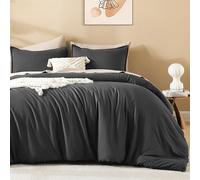 Litanika Dark Grey Comforter Set California King Size, 3 Pieces Cal King Gray Lightweight Plain Bedding Comforter Set, Oversized All Season Fluffy Bed Set (104x96In Comforter & 2 Pillowcases)