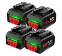 Litanki 4PCS 8.0Ah Replacement Battery Compatible with Bosch 18V Cordless Power Tools, GBA18V60, BAT612, GBA18V40, GBA18V120, GBA18V80