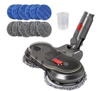 Litanki Replacement Head Compatible with Dyson Electric Mop V7, V8, V10, V11, V15, Suitable for Both Dry and Wet Use, Featuring 1 Detachable Water Tank, 12 Mop Pads, and 1 Measuring Cup (Black)