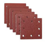 LitartPRO 48pcs 110x115mm Sander Pads Sanding Sheets, 8×40/60/80/120/240/400 Grit Sanding Pads Assortment-8 Hole Hook and Loop Palm Detail Sand paper for Electric Sander