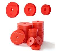 LitartPRO Silicone Assorted Tap Washers 24 Pack - Fits 3/8", 1/2", 3/4" Taps for Faucet Repair and Replacement, Red