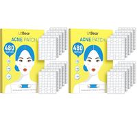LitBear Pimple Patch, 480 Patches 3 Size Spot Patches for Face, Hydrocolloid Patches for Covering Zits, Blemishes and Breakouts, Suitable for All Skin Types (Pack of 2)