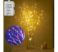 LITBLOOM Lighted Birch Branches Battery Operated with 8 Functions 30IN 100 Multi Color and Warm White Lights for Christmas Holiday Party Decoration Indoor Outdoor