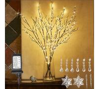 LITBLOOM Lighted Brown Willow Branches 200 Fairy Lights