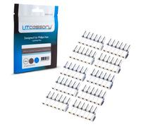Litcessory 6-Pin to Cut-End Connector for Philips Hue Lightstrip Plus (Solder-On) (10 Pack, White - Standard 6-PIN V3)