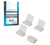 Litcessory 6-Pin to Cut-End Connector for Philips Hue/Solo Lightstrip (4 Pack, White - Micro 6-PIN V4 / Solo Lightstrip)