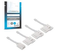 Litcessory 6-Pin to Cut-End Extension Connector for Philips Hue/Solo Lightstrip (50mm, 4 Pack, White - MICRO 6-PIN V4 / Solo Lightstrip)