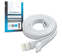 Litcessory Extension Cable for Philips Hue/Solo Lightstrip (1m, 1 Pack, White - MICRO 6-PIN V4 / Solo Lightstrip)