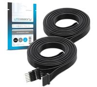 Litcessory Extension Cable for Philips Hue/Solo Lightstrip (1m, 2 Pack, Black - MICRO 6-PIN V4 / Solo Lightstrip)