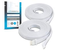 Litcessory Extension Cable for Philips Hue/Solo Lightstrip (3m, 2 Pack, White - MICRO 6-PIN V4 / Solo Lightstrip)