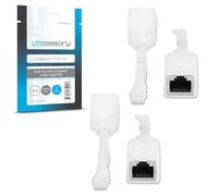 Litcessory RJ45 to 6-Pin Ethernet Cable Adapter for Philips Hue/Solo Lightstrip (4 Pack - Two Pairs, White - MICRO 6-PIN V4 / Solo Lightstrip)