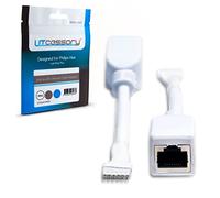Litcessory RJ45 to 6-Pin Ethernet Cable Adapter for Philips Hue/WiZ Lightstrip (2 Pack - One Pair, White - STANDARD 6-PIN V3 / WiZ Lightstrip)