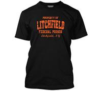 HotScamp Litchfield Federal Prison Orange Men's Unisex T-Shirt - Black Medium