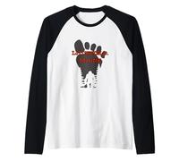 Litchfield Maine Sasquatch Bigfoot Camping Trip Raglan Baseball Tee