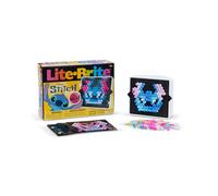 Basic Fun Lite-Brite Disney Stitch Mini - Disney Lilo & Stitch Light-Up Peg Toy with 4 Templates & 170 Colourful Pegs - Creative Travel Toy for Kids
