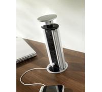 Lite-Tech Litetech Sy7192Si Pop Up Socket 3 Way + 1 Usb-A + 1 Usb-C (Silver)