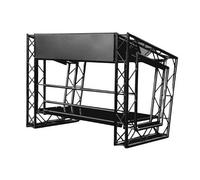 LiteConsole MKII Black DJ Console Booth Lectern Show Stand Portable Collapsible