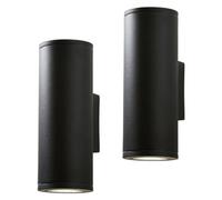 Litecraft 2 Pack Argo Black Led Up And Down Outdoor Wall Lights