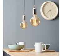Litecraft 2 Pack Industrial Style Satin Nickel Cable Kits With Herringbone Cable