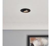 Litecraft 2 Pack Marlowe Round Black Ip65 Fire Rated Tiltable Bathroom Downlights