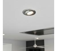 LITECRAFT Marlowe Fire Rated Tiltable Round IP65 Rated Recessed Downlights - (Polished Chrome, Pack of 2)