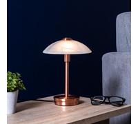 Litecraft 2 Pack Of Alabaster Touch Antique Copper Table Lamp
