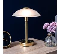 Litecraft 2 Pack Of Alabaster Touch Satin Brass Table Lamp
