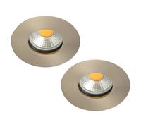 Litecraft 2 Pack Satin Chrome Modern Ip65 Fire Rated Bathroom Downlights