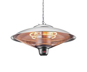 LITECRAFT 2000 Watt LED Ceiling Pendant Halogen Element Radiant Patio Heater - Silver