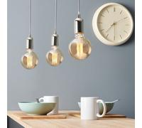 Litecraft 3 Pack Industrial Style Satin Nickel Cable Kits With Herringbone Cable