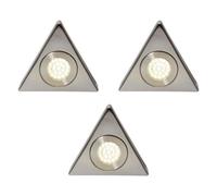 Litecraft 3 Pack Scott Satin Nickel Day Light White Kitchen Led Under Cabinet Light