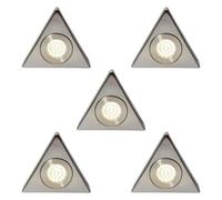 Litecraft 5 Pack Scott Satin Nickel Day Light White Kitchen Led Under Cabinet Light