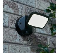Litecraft Alma Black Outdoor Led Wall Light Floodlight