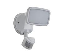 LITECRAFT Alma Single Floodlight Outdoor 10 Watt Integrated LED with PIR Motion Sensor - White