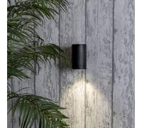 Litecraft Argo Black 1 Lamp Modern Outdoor Up Or Down Led Wall Light