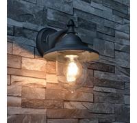 Litecraft Bacup Anthracite Outdoor 1 Light Industrial Fisherman Style Lantern Wall Light